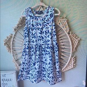 Blue Leaf Patterned Kids Dress by H&M